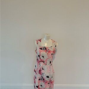 Floral Pink and White Dress